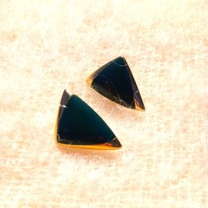 Vintage Gold and Green Clip on earrings